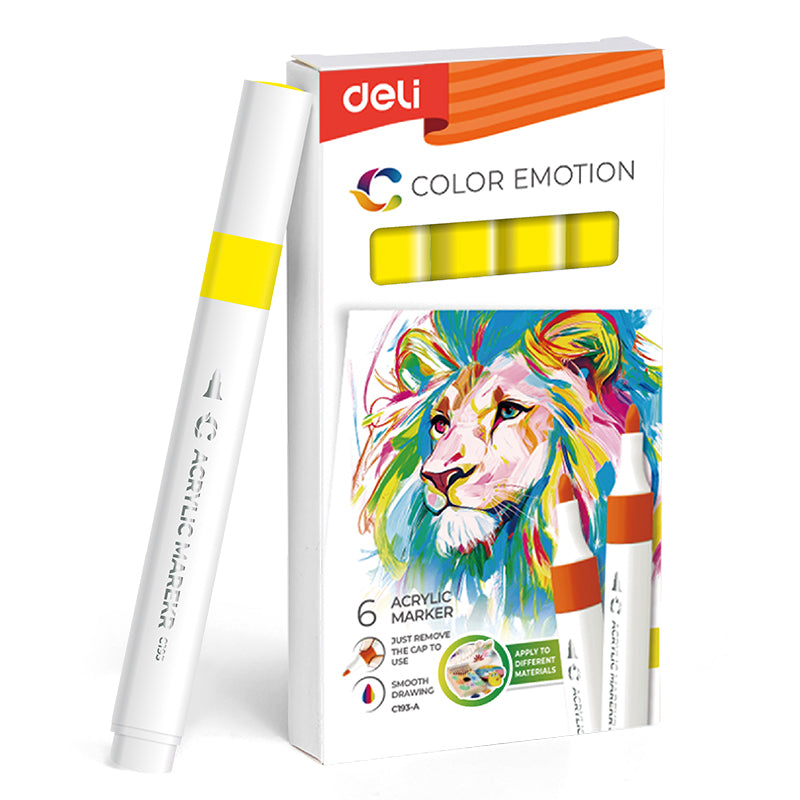 MARKER ACRILIC GALBEN COLOR EMOTION DELI MARKER ACRILIC GALBEN COLOR EMOTION DELI